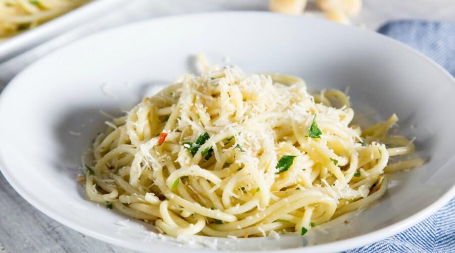 Grilled chicken Aglio Olio