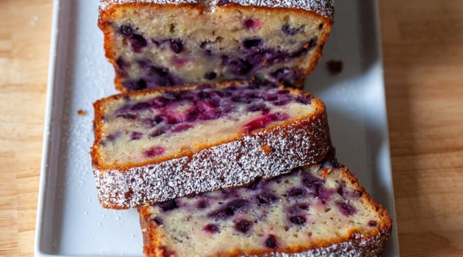 Blueberry Coffee Cake Loaf